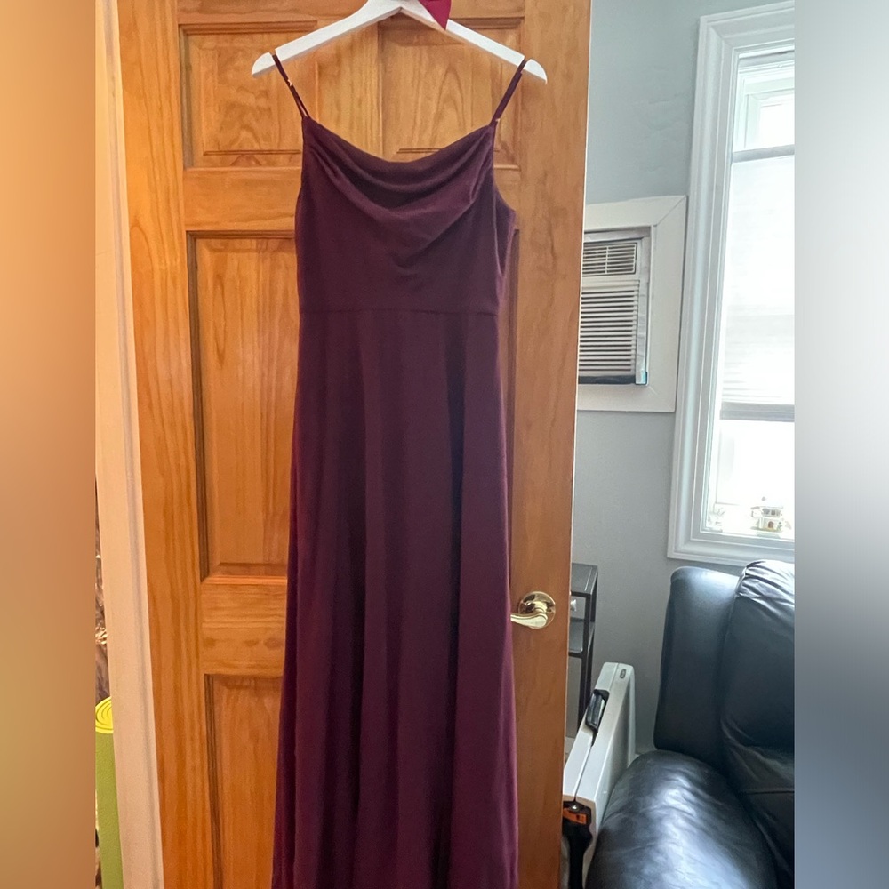 Bridesmaids Maroon Maxi Strap Dress